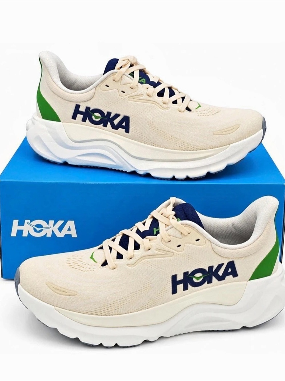 HOKA Arahi 8 Men's 9 D Alabaster Birch H-Frame Stability Road Running Shoes